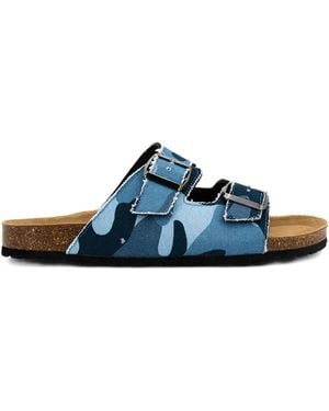 MC2 Saint Barth Sandalen Met Camouflageprint En Gesp - Blauw