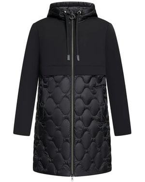 Betty Barclay Quilted Hooded Coat - Black