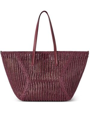 Brunello Cucinelli Sac Bc Duo En Techno Raphia - Purple