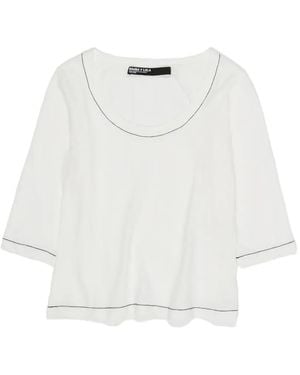 Bimba Y Lola Three-Quarter-Sleeve Round-Neck Top - White
