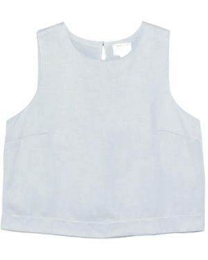 MAISON 123 David Sleeveless Top - White