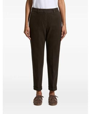 Peserico Turn-Up Cuff Tailored Trousers - Brown