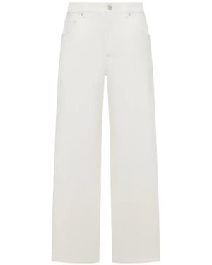 Brunello Cucinelli Straight-Leg Trousers - White