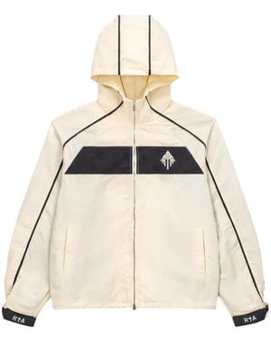 RTA Zayden Logo-Print Jacket - Natural