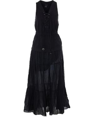 Pinko Casarsa Lace-Up Tiered Dress - Black