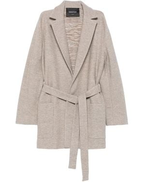 Fabiana Filippi Cappotto Corto Con Cintura - Neutro