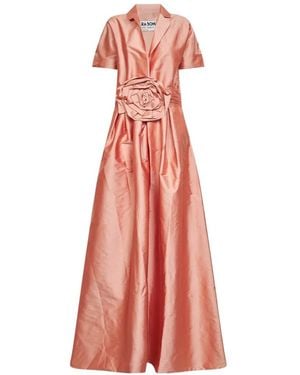 La Petite Robe Di Chiara Boni Floral-Detail Midi Dress - Pink