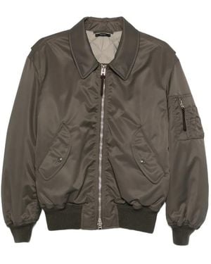 Tom Ford Zip-Up Collared Bomber Jacket - Brown