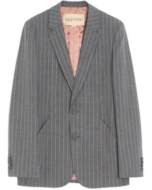 Valentino Garavani Single-Breasted Jacket - Grey