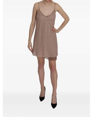 Pink Memories Vestido Corto Con Tirantes Finos - Neutro