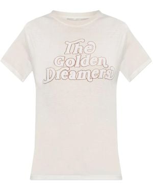 Golden Goose Star-Embellished Printed T-Shirt - White