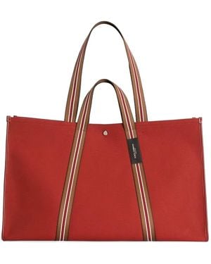 Dolce & Gabbana Canvas Essenza Shopping Bag - Red