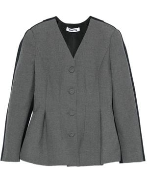 Vivetta Geknöpfte Jacke mit Einsätzen - Grau