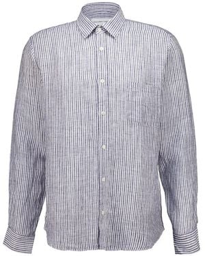 Frescobol Carioca Telles Striped Linen Shirt - Grey