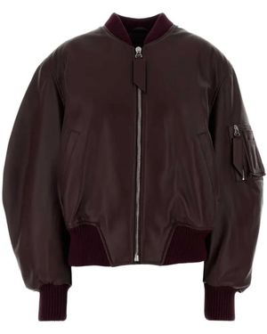 The Attico Veste Anja En Cuir - Brown
