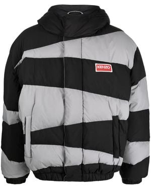 KENZO Dazzle Stripe Padded Jacket - Black