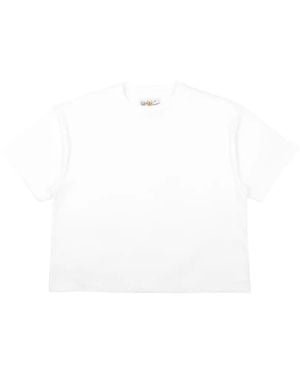 Naked & Famous Strong Katoenen T-Shirt - Wit