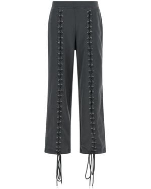ROTATE BIRGER CHRISTENSEN Drawstring-Embellished Trousers - Grey