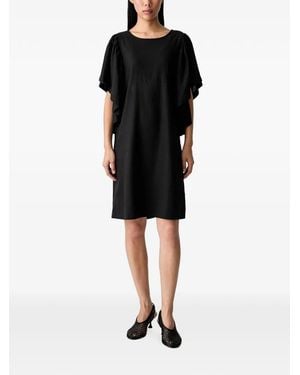ViCOLO Ruffled-Sleeve Mini Dress - Black