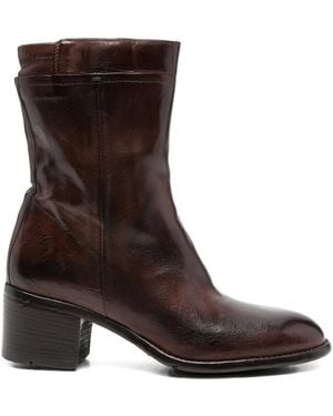 LEMARGO 50Mm Leather Zipped Ankle Boots - Brown