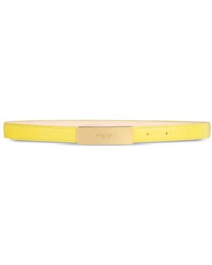 Balmain Gürtel Aus Glattem Leder - Gelb