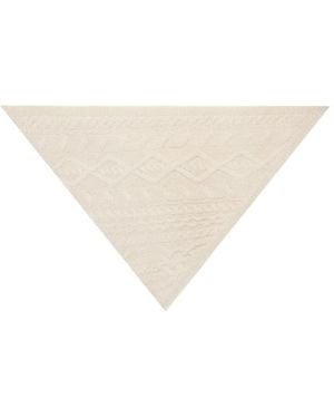 Bompard Cable-Knit Triangle Scarf - Natural
