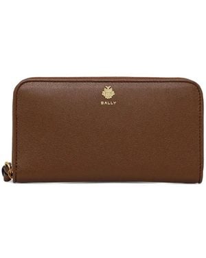 Bally Logo-Detail Zip-Around Wallet - Brown