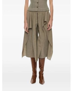 Christopher Esber Tropical Split-Skirt Trousers - Natural