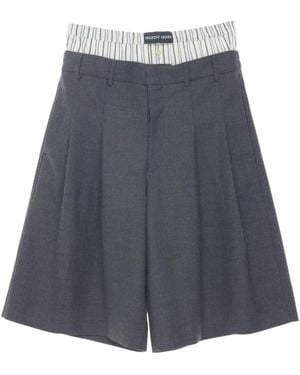 Marine Serre Regenerated Tailored Shorts - Blue