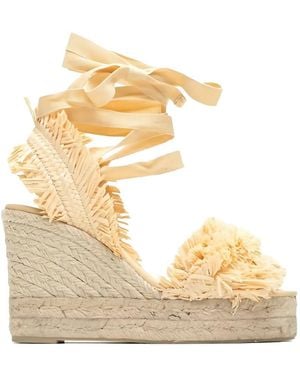 Castañer Fringed-Strap Sandals - Metallic