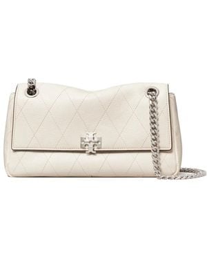 Tory Burch Small Charlie Quilted Small Shoulder Bag - Natural