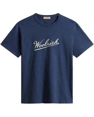 Woolrich Mouline Jersey Tシャツ - ブルー