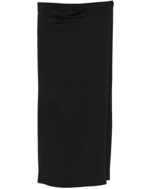 Calvin Klein Hallie Wrap-Style Straight Midi Skirt - Black