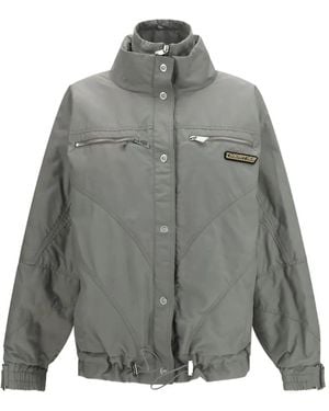 The Attico High-Neck Zipped Bomber Jacket - Gray
