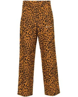 Palm Angels Pantalon De Jogging À Imprimé Guépard - Orange