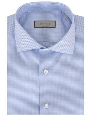 Canali Checked Shirt - Blue