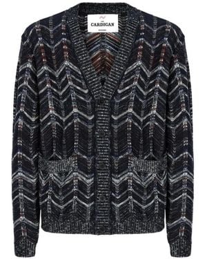 Missoni Zickzack-Cardigan Mit Gerippten Details - Schwarz