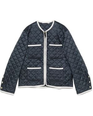 Max Mara Celeste Quilted Pocket Jacket - Blue