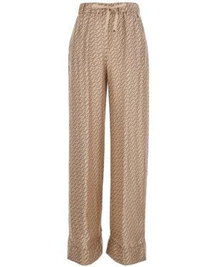 Herno Patterned Drawstring-Fastening Trousers - Natural
