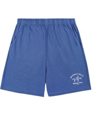 Sporty & Rich Bh Riding Club ショートパンツ - ブルー