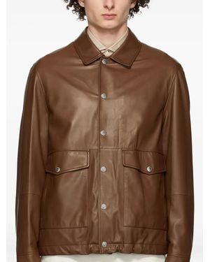 Brunello Cucinelli レザージャケット - ブラウン