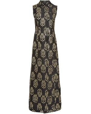 Giambattista Valli ジャカード ノースリーブトップ - ブラック