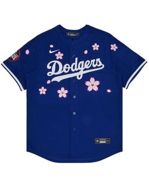 Nike X Takashi Murakami X Mlb World Tour Tokyo Series 2025 Dodgers Jersey - Blue