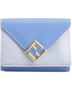 Fendi Ff Diamonds Wallet - Bleu