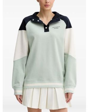 Guess Colour-Block Raglan-Sleeve Sweatshirt - Grey