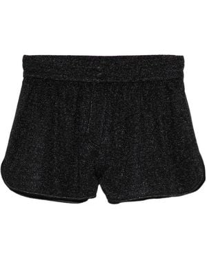 Oséree Lurex Shorts - Black