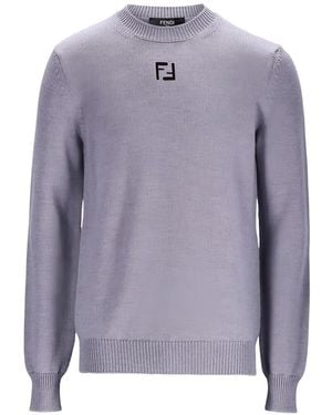 Fendi Logo Jumper - Purple
