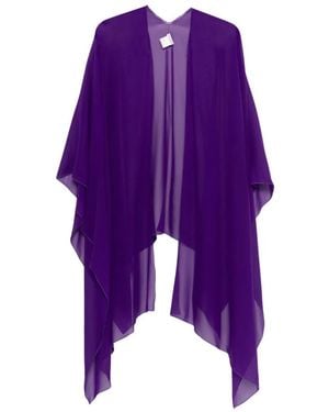 Stephan Janson Draped Coat - Purple