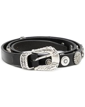 Alberto Luti Embellished Belt - Black