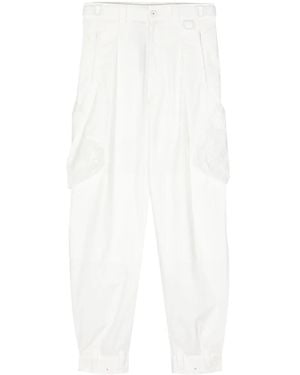 Hyein Seo Pantalones Tipo Cargo De Pinzas - Blanco